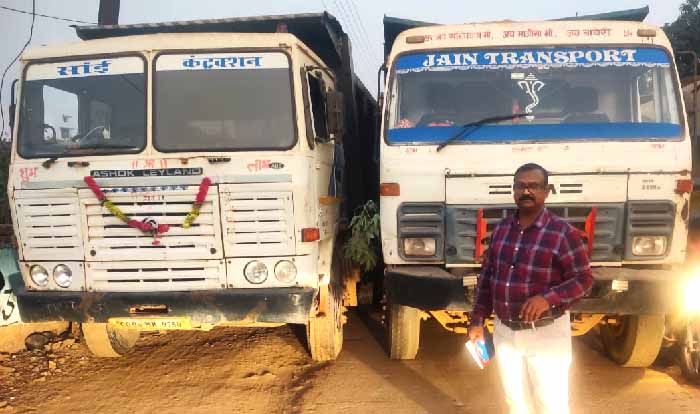 अवैध रेत परिवहन करते दो हाईवा जब्त