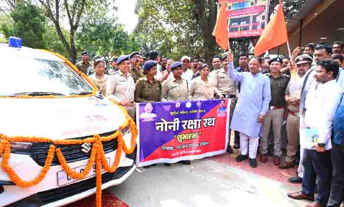 मुख्यमंत्री विष्णुदेव साय ने बगिया से रवाना किया “नोनी रक्षा रथ” – महिला सुरक्षा के लिए एक नया कदम