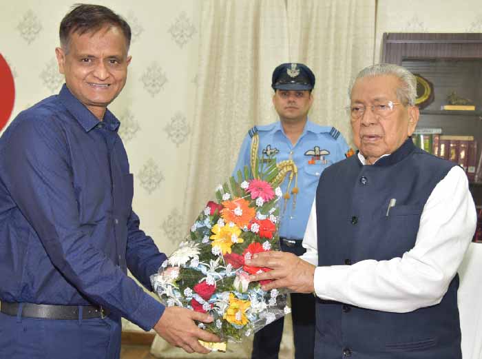 राज्यपाल श्री हरिचंदन से एम्स के सीईओ ने सौजन्य मुलाकात की