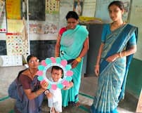 अहिवारा सेक्टर के आंगनबाड़ी केंद्र में मनाया गया वजन त्यौहार